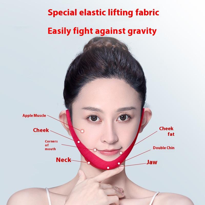 Verjüngende Rote Bandage Lift Maske Hydratisierend und Feuchtigkeitsspendend V-förmige Gesichtsstraffung Masseter Gesicht
