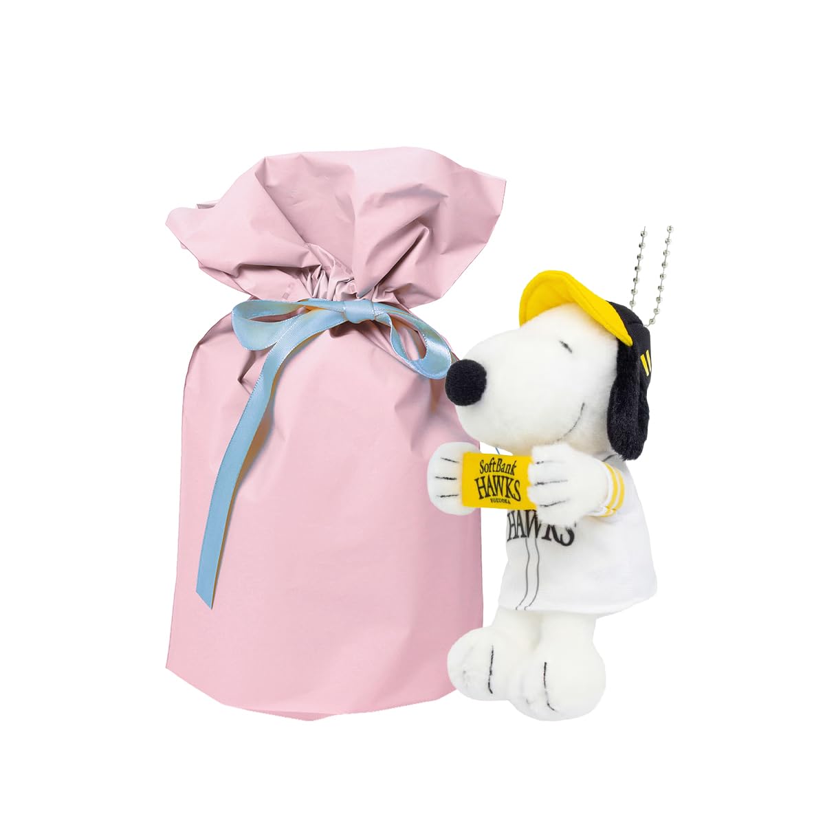 

Плюшевый ремешок Yoshitoku Snoopy, всего Официальный лицензионный продукт команды Fukuoka SoftBank Hawks из 12 профессиональных бейсбольных команд. Поставляется в подарочном пакете. Розовый.