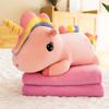 Cartoon Animal Throw Pillow Quilt Doll Dual-Purpose Office Nap Four Seasons Pillow Girl Heart Air Conditioner Blanket Two-In-One