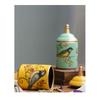 1pc Decorative Ceramic Storage Jar with Lid, Bird Design, Food-Safe Porcelain Tea/Coffee Canister
