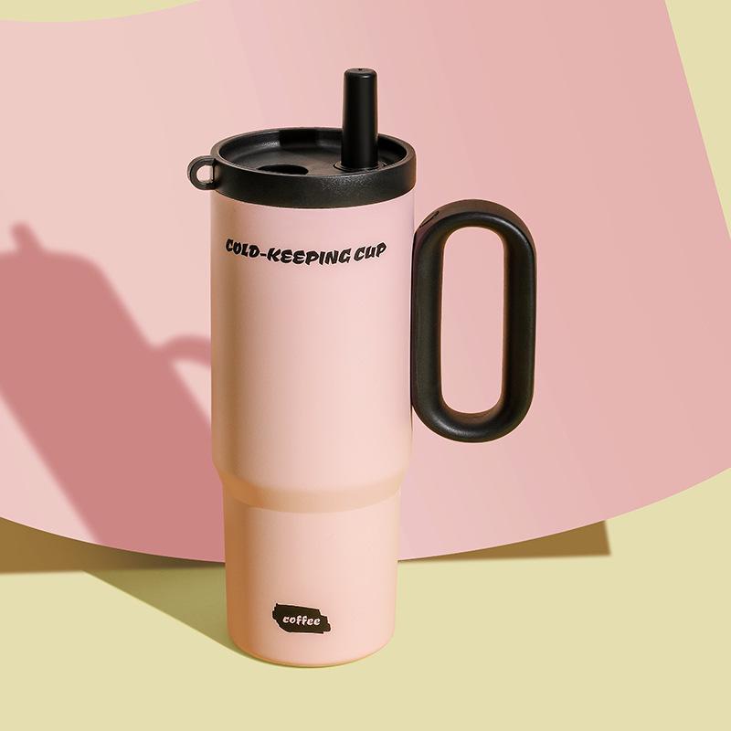 

Premium 316 Stainless Steel Jumbo Thermos Travel Cup with Straw 720ml