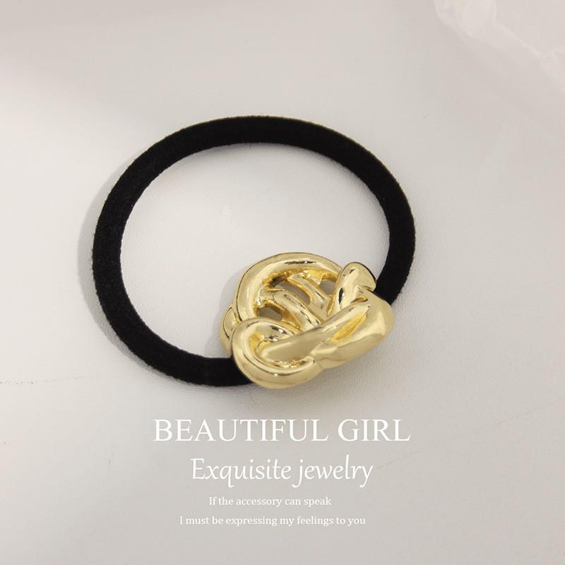 Minimalist Metal Hair Ring - New Korean Style High-End Ponytail Tie Rubber Band.