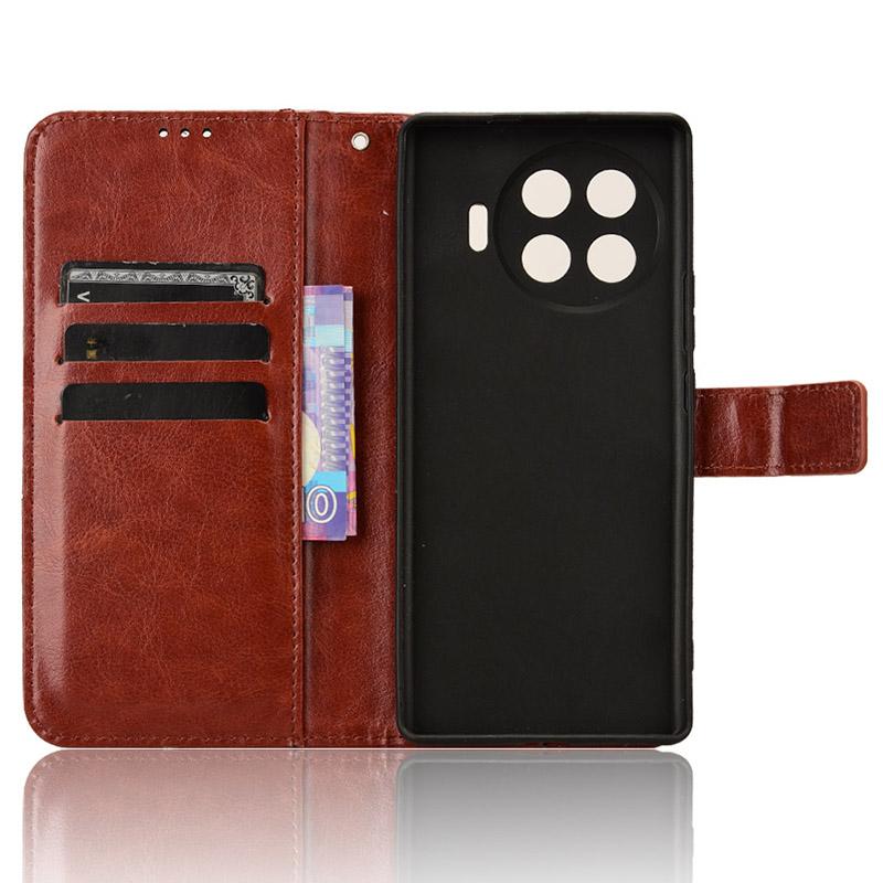 Für TECNO Spark 20 Pro+/KJ7 Hülle Crazy Horse Textur Ständer Leder Handyhülle