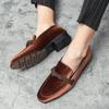 Uformelle festsko for menn Gentleman retrostil Fritid Forretning Daglig Utendørs Mote Gate Store Størrelser Slip-on