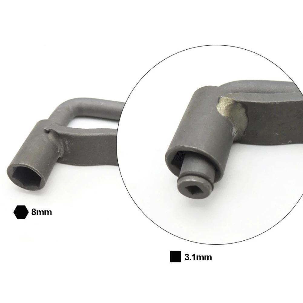 Universal Motorcycle Valve Screw Engine Valve Adjustment Tool Valve Screw Wrench 8/9/10mm T Type Spanner 0.1-2mm Feeler Gauge