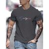 Summer Simple Colorful Letter Print T-shirt Top Breathable Soft Men's O-neck Short Sleeve 2024 Outdoor Sports T-shirts Clothing
