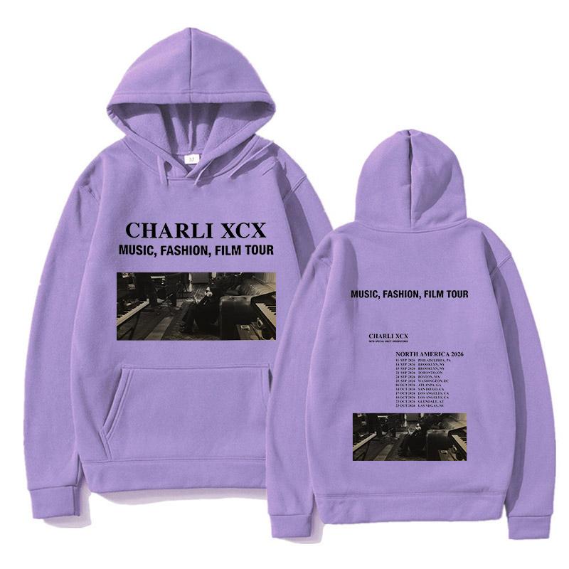 Charli XCX Music Fashion Film Tour Hoodies Harajuku Graphic Clothe Fashion High Street Sweatshirts Unisex Long Sleeve Pullover