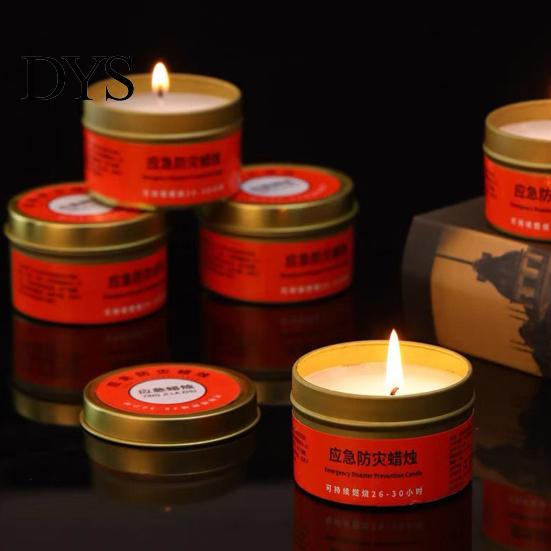 Long-lasting Emergency Candle 30 Hours Smoke-Free Odorless Survival Windproof 26-30 Lasting Disaster Prevention Candles for Power Outages Camping Safe