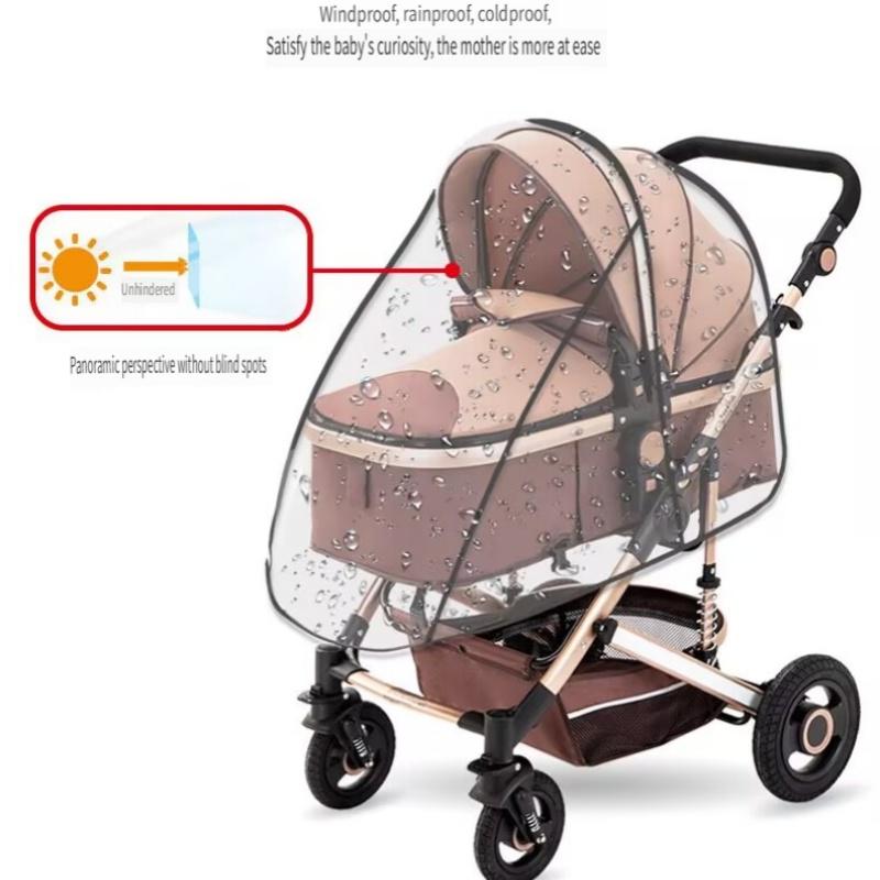 Husă de Ploaie Universală Nouă pentru Cărucior de Copil Protecție Vreme Vânt Soare Transparentă Respirabilă Umbrelă Cărucior Pelerină de Ploaie Accesorii
