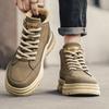 2026 Spring Autumn Men's Boots High Top British Style Casual Men's Shoes Outdoor Non-slip Wear-resistant Short Boot Botas Hombre
