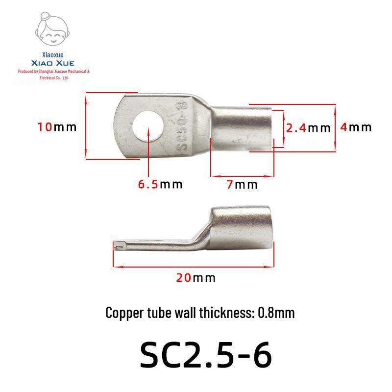 Copper Tinned Peep Hole Wiring Terminal SC1.5-4, SC300-20, DTGA Short Wire Lug