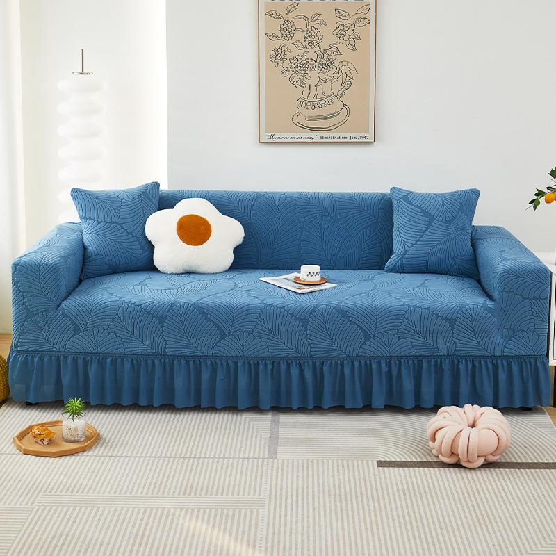 Stretch Knit Skirt Sofa Cover All Inclusive Durable Anti Cat Scratch Cushion Blanket Four Season Sofa Cover Dust Proof Cloth Towel