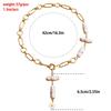 Elegant Irregular Faux Pearl & Spliced Chain Necklace for Women