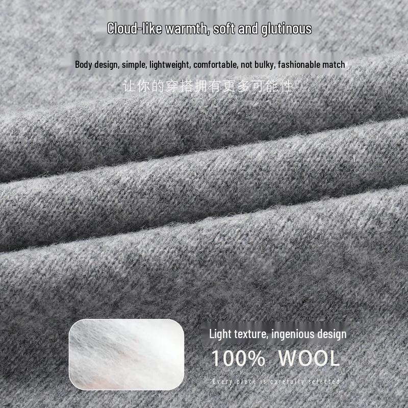 SNOWFLYING Women's 100% Merino Wool V-Neck Basic Knit Sweater