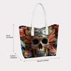 Mexican Sugar Skull Print Casual Top Handle Shopping Shoulder Bag