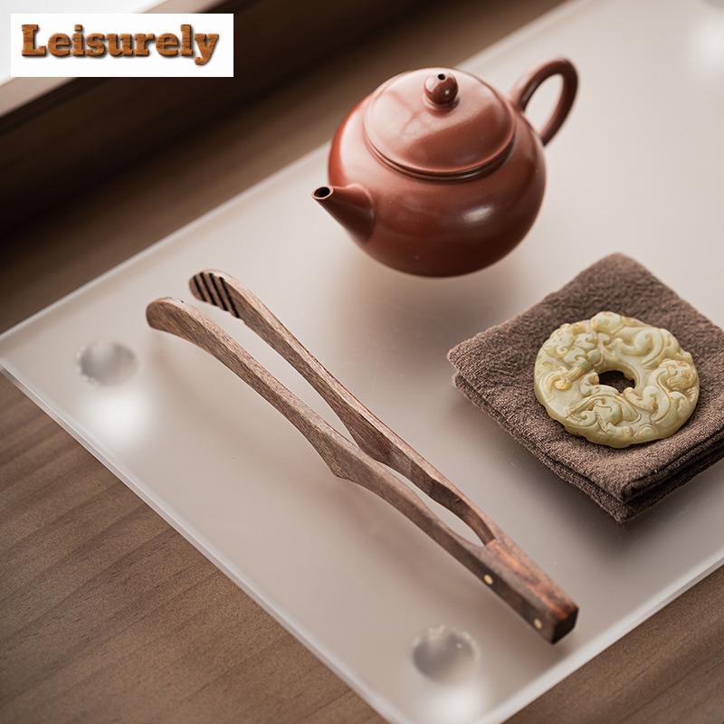 Solid Wood Tea Tweezer Elegant Cooking Tongs Gadget Tea Clip For Toast Bread Pickles Kung Fu Tea For Tea Accessories Ornaments