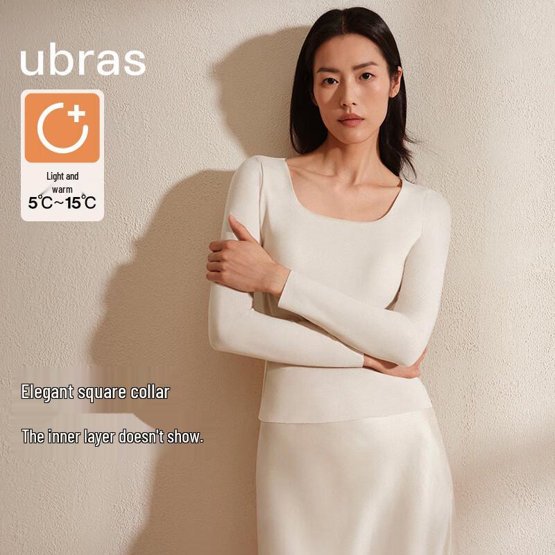 

Женский термотоп базового слоя Ubras с квадратным вырезом, из шелковой шерсти L