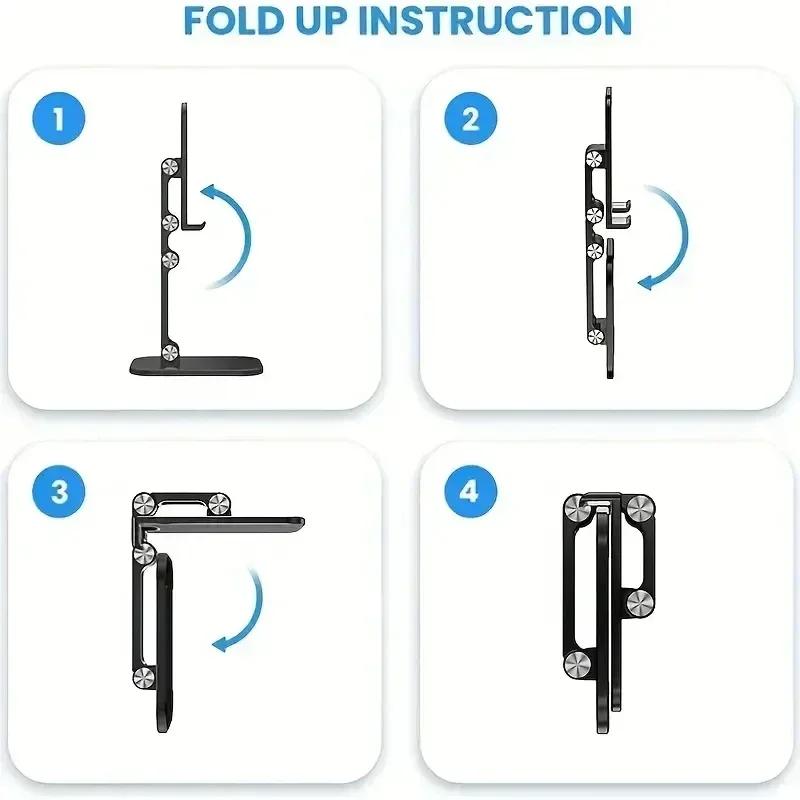 Faltbarer Desktop-Handy-Ständer für iPad iPhone 15 14 Smartphone-Halterung Tablet Schreibtisch Handy Tragbare Halterung