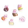 Cartoon DIY Resin Ornaments: Cute Water Cup, Hamburger, Chicken Leg, Pink Pig, Cream Glue Hair Clips.