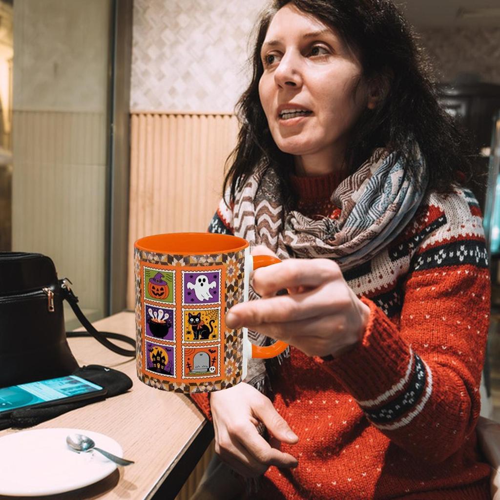 Halloween Coffee Mugs Halloween Cup Gothic Ceramic Cup 380ml Heat Insulation for Coffee Tea Drinks Party Kitchen Adults Kids