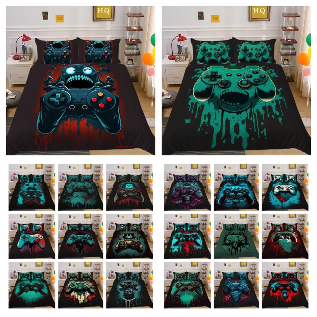 3D Game Console Printing Home Bedclothes Single Size Bed Clothes Boy Kid Highend Soft Bedding Set Cover