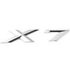 Logo 3D Chrome Stříbrné písmeno na ocasu Plastový znak Odznak Nálepka Dekorace pro X1 X3 X5 X6 E83 F25 GT Autodoplňky Styling