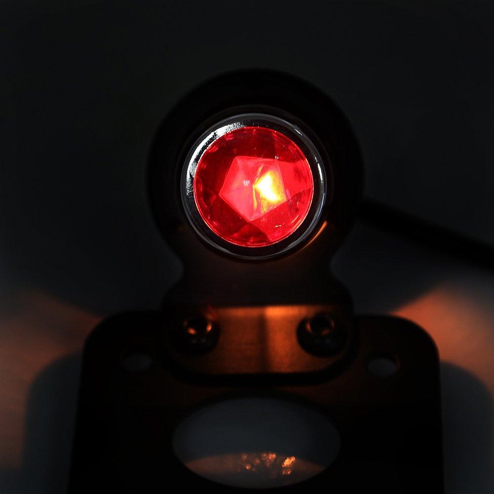 License Plate LED Tail Lights Motocycle Large Round Brake Lamp For Harley Sportsters Bobber Chopper Rear Stop