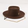Fashionable Metal  Letter Straw Hats for Women Men Summer Outdoor Holidays Beach Sun Hat Panama Hat