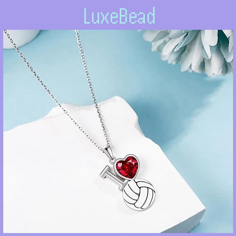 I Volleyball Love Geometric Heart Jewelry Rhinestones Alloy Finish Trendy Women