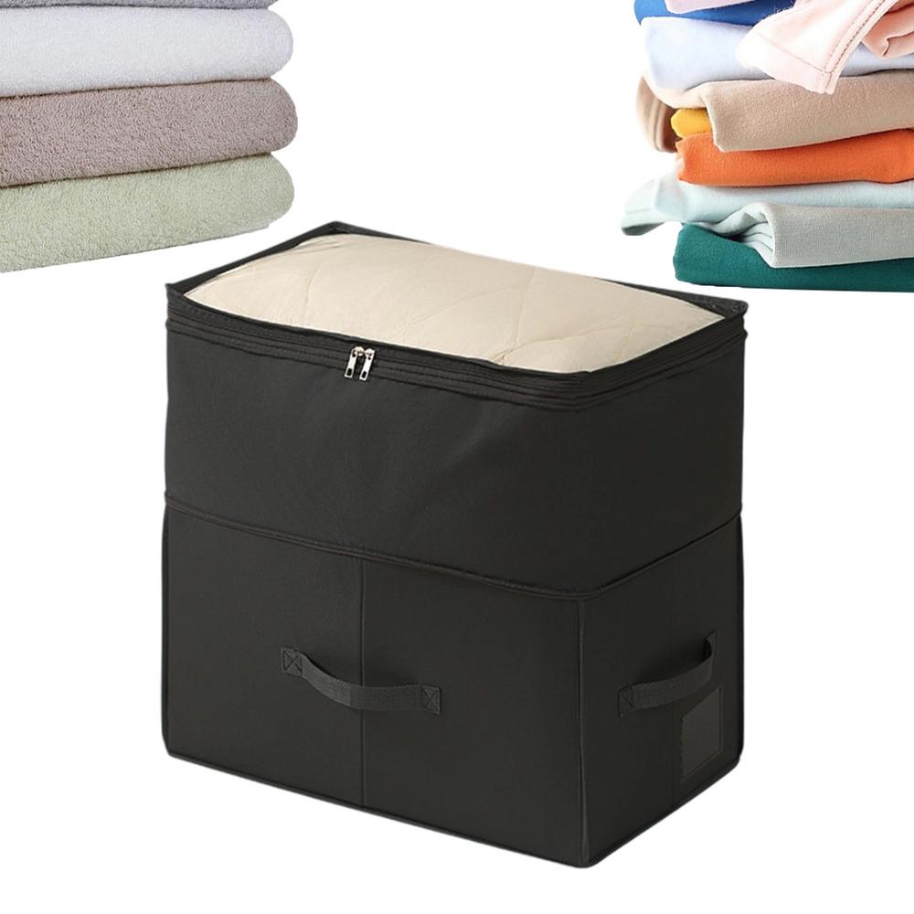 Under Bed Storage Bins Large Capacity Foldable Dustproof Box Under Bed Storage For Quilts Blankets Seasonal Clothing Bedding