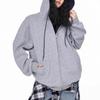 Unisex Retro Hooded Sweatshirt Jacket - Autumn 2025 Collection, Popular Loose-Fit Sport Cardigan Top