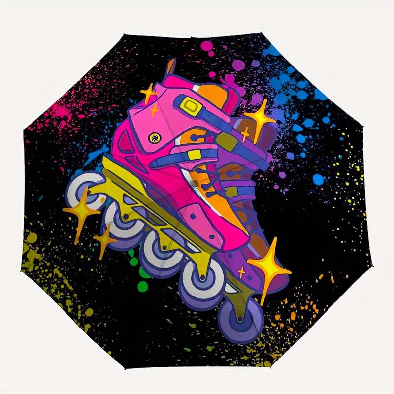 

1pc Roller Skate, Cosmic Themed High-quality Umbrella,Automatic Opening and Closing Umbrella,Multi-functional Umbrella G0811250