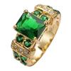 Jianjie Cross-Border Jewelry: Multicolor Inlaid Square Zircon Ring
