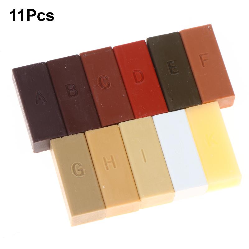 Cire de réparation pour parquet Couleur naturelle Sans résidu Blocs de réparation pour rayures, taches, fissures pour la maison, les meubles en bois, l'entretien du sol