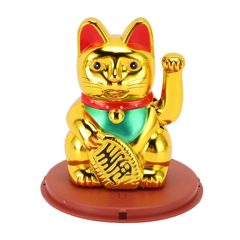 Plastic Feng Shui Fortune Cat 4in Home Auspicious Decor Store Opening Gift  Home & Hallway Decor