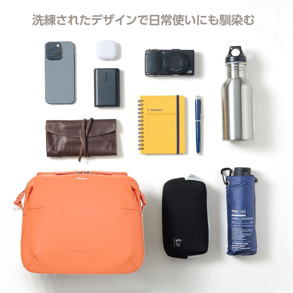 Hakuba Camera Case Plus Shell Stream Shoulder Bag 6L AZ Orange Water-Resistant AMZSP-STSB6OR