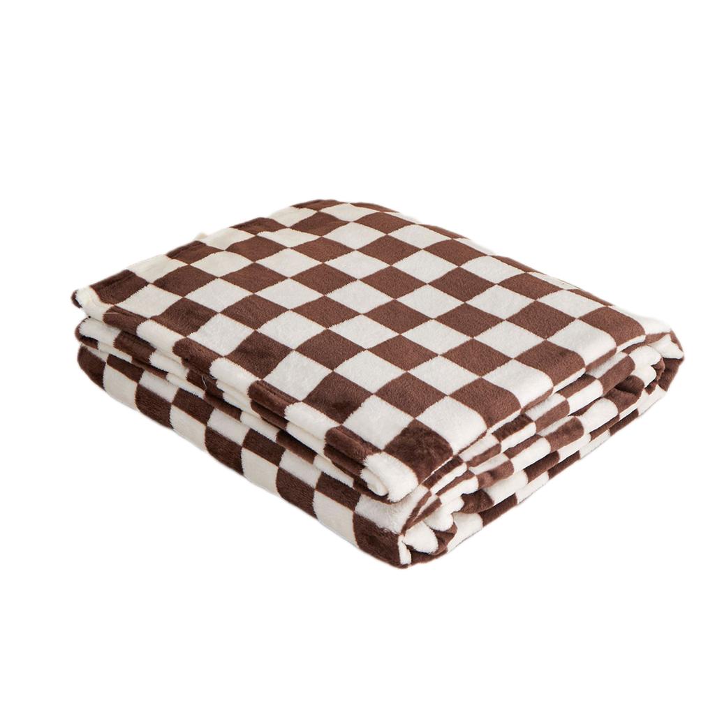 100*150cm Retro Checkerboard Plaid Flannel Blanket Super Soft Warm Throw Blanket Office Sofa Cover Bedspread Gift Blankets