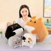 Square Cat Throw Pillow Cushion Cute Cat Doll Floor Seat Pier Tatami Butt Cushion Throwing Doll