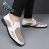 2025 New Summer Breathable Mesh Shoes Hollow Hole Shoes Breathable One-pedal Leather Shoes