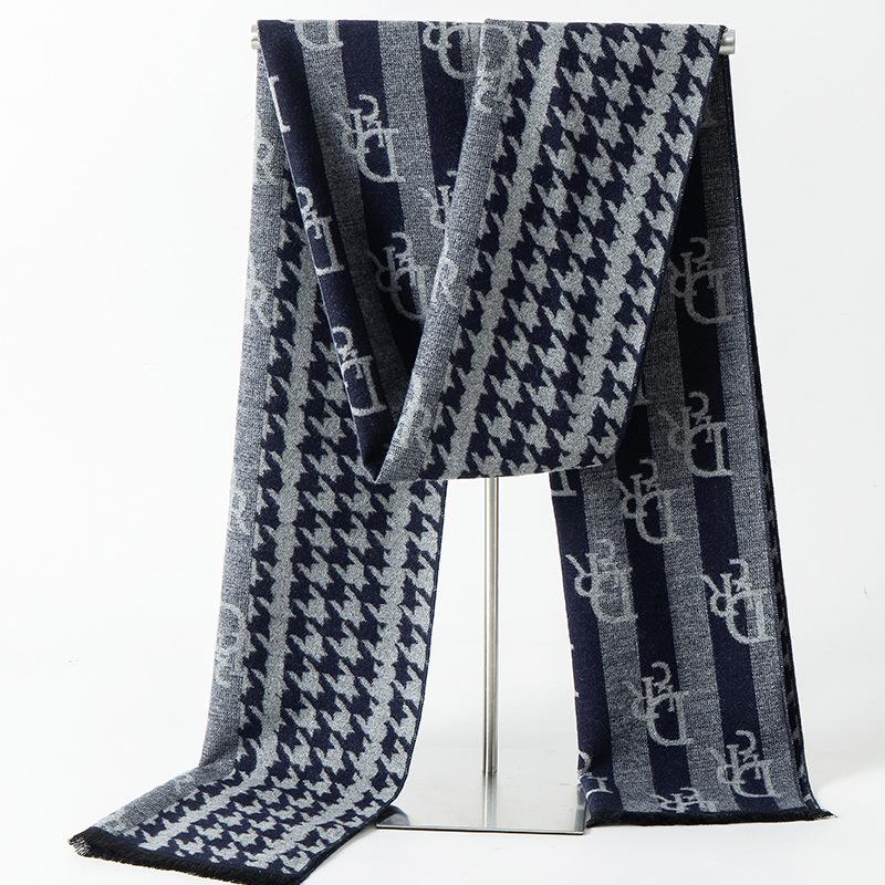 Klassischer gestreifter Herrenschal – europäischer und amerikanischer Stil, perfektes Geschenk für den Freund, für Business und Freizeit