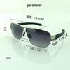 Men's Oversized Polarized Aviator Sunglasses - European/American Style, UV Protection, Metal Frame, Model 8516.