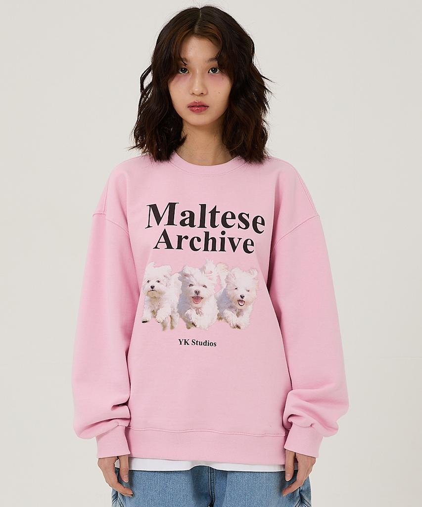 WAIKEI Maltese Archive Sweatshirt Light Pink