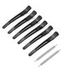 6Pcs Professional Hair Clips NonSlip Dividing  bill Hair Clips for Hair Cutting Styling(White )