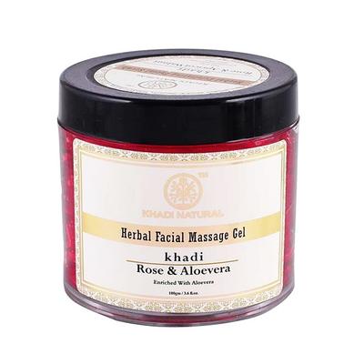 Naturlig exfolierande ansiktsmassagegel med ros och aloe vera (100 g), Ört ansiktsmassagegel Rose & Aloevera,