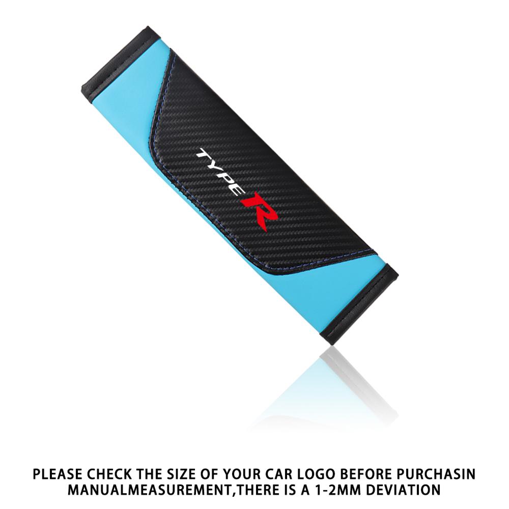 2pcs Car Seat Belt Cover Safety Belt Shoulder Pads Protector Cover Breathable for Honda Type R Type S VTEC DOHC Modulo Vezel Si OT9