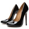 Designer New Women Pumps Fashion Pointed Toe Patent Leather 15CM Thin Heels Neutral Stiletto Fashion High Heels Women Shoe Black