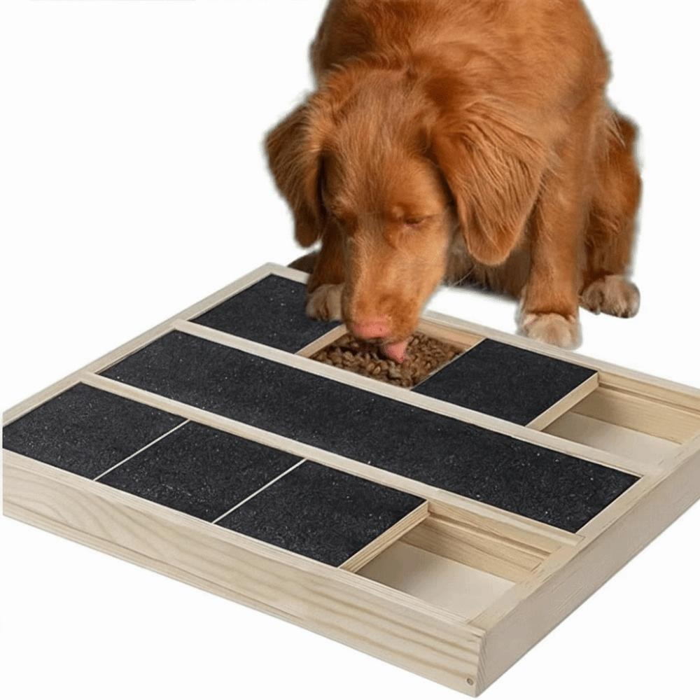 Wooden Dog Nail Scratch Board Multi-grid Dog Nail Trimming Pad Indoor Training