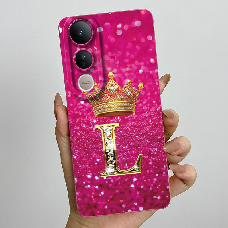 For Vivo V50 Lite 5G Case Luxury Letters Couple Silicone Soft Phone Cases For Vivo V50 V50Lite 5G Camera Protection Back Cover