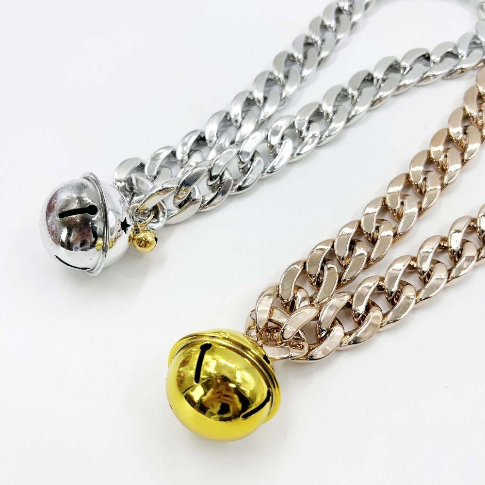 Gold Silver Rose Gold Pet Necklace 25cm 30cm 40cm Dog Chain Fashion Dogs Collar  Dog Supplies