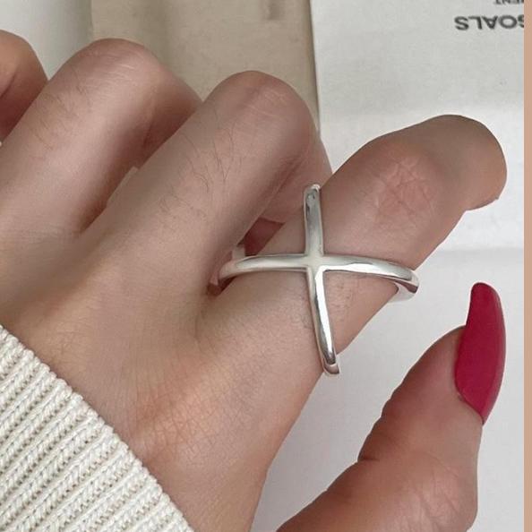 BF CLUB 925 Sterling Silver String Ring For Women Heart Jewelry Finger Open Handmade Shinning Rings Allergy For Birthday Gift
